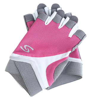 Breathable half finger workout gloves in multiple colors for women