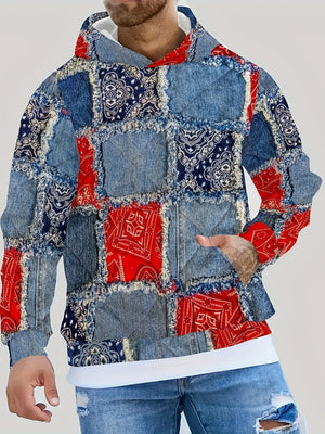 Men's casual versatile hooded sweatshirt in multiple colors and sizes