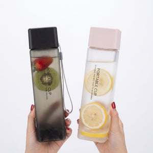 CREATIVE SQUARE TRANSPARENT SPORTS WATER BOTTLE 550ML