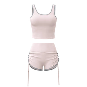 Women's high-support sports set with built-in padded bra in multiple colors