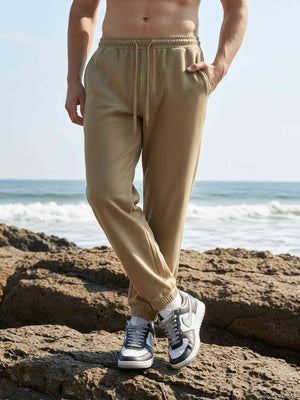 Men's high elasticity anti-wrinkle casual pants in tapered fit