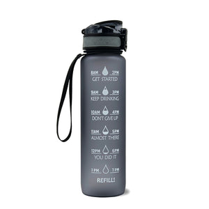 1000ml sports water bottle in various gradient colors made of plastic