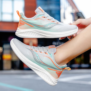 Breathable lightweight running shoes with soft soles in various colors