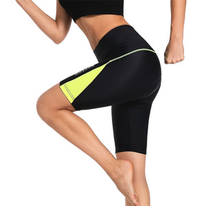 Women's black and green summer cycling shorts with silica gel pad