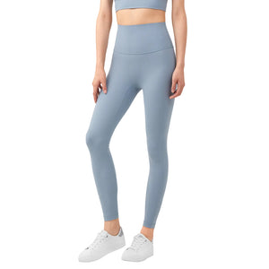Women's high-waisted black performance yoga leggings