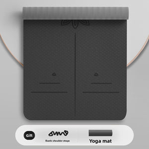 Thickened non-slip fitness and yoga floor mat in multiple colors and sizes