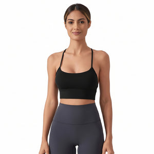Nude-feel Y-back beauty-back sports bra in multiple colors and sizes