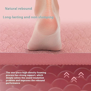 Widened TPE yoga mat with integrated guide lines in various colors and thickness options