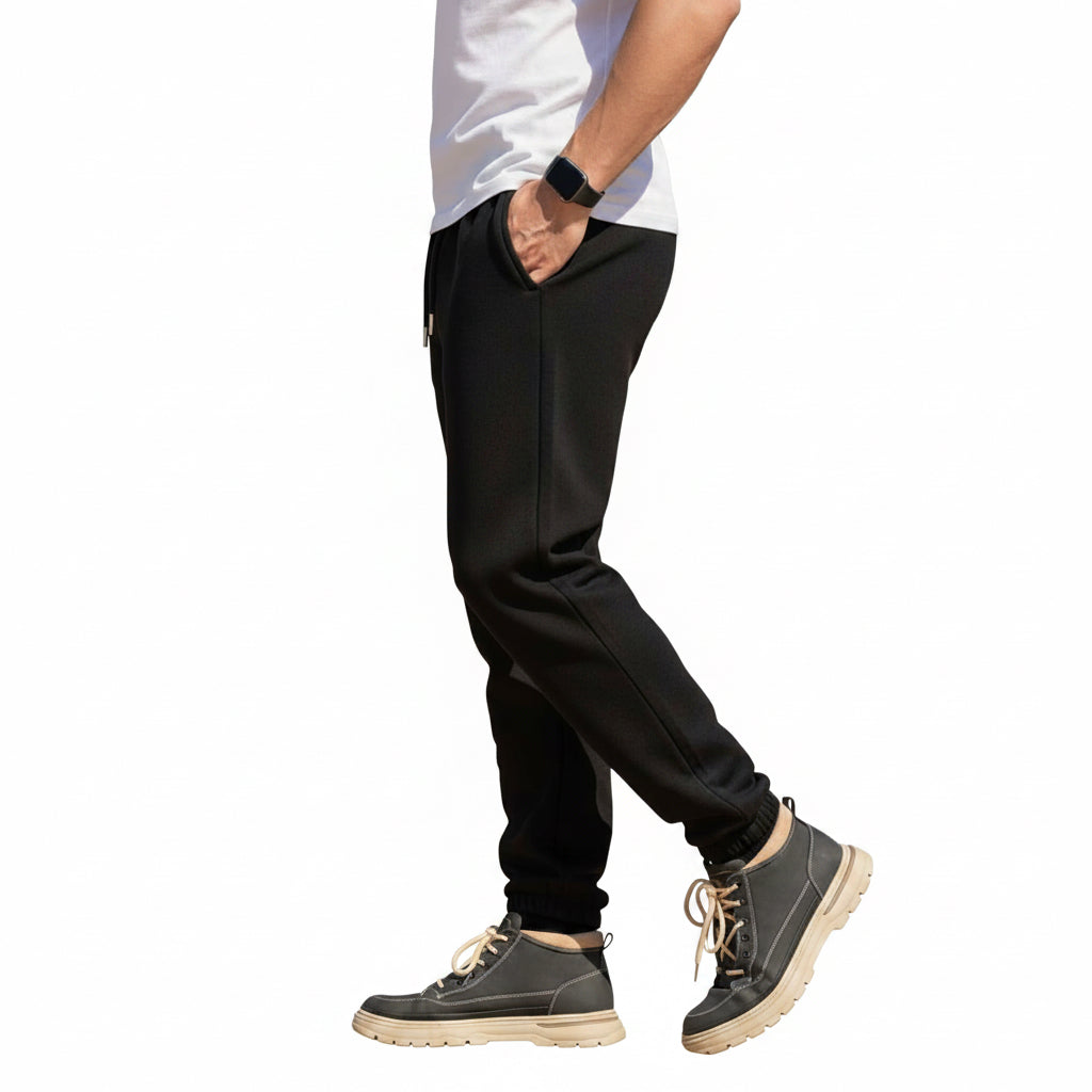 Men's elastic anti-wrinkle casual pants in tapered fit