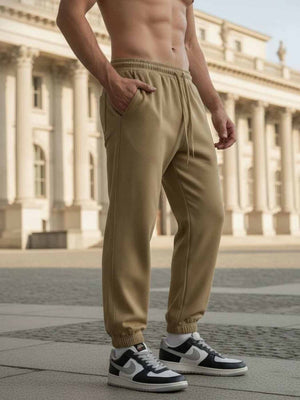 Men's elastic anti-wrinkle casual pants in tapered fit