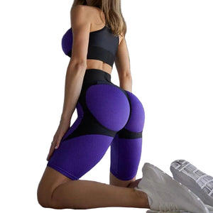 Women's high waist fitness yoga set with leggings and sports bra in multiple colors