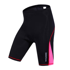 Women's black and green summer cycling shorts with silica gel pad
