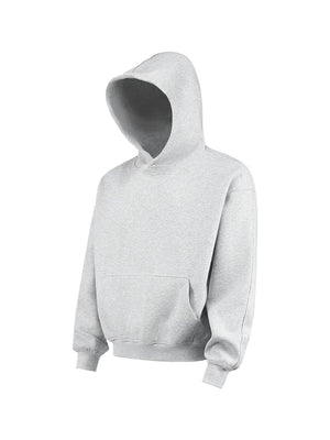 Autumn winter solid color hoodie in black and gray for men and women