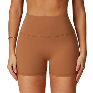 Nude feel high waist yoga shorts for women in multiple colors