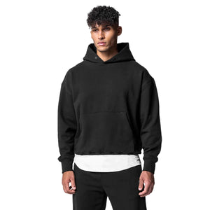 Men's cotton hooded training set with sweatpants in various colors