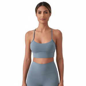 Nude-feel Y-back beauty-back sports bra in multiple colors and sizes
