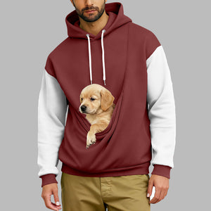 Men's retro color-block long-sleeve hoodie in various colors