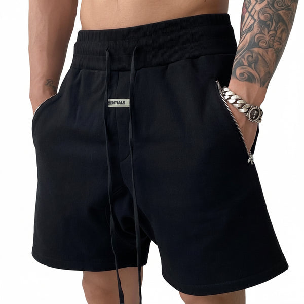 MEN'S HIGH WAIST COTTON FITNESS SHORTS