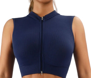 Women's 2-piece workout set with high-waisted tummy control shorts and sleeveless sports tank in multiple colors