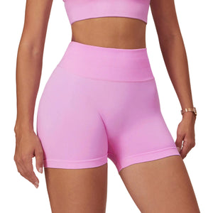 Seamless high waist yoga shorts for women in multiple colors