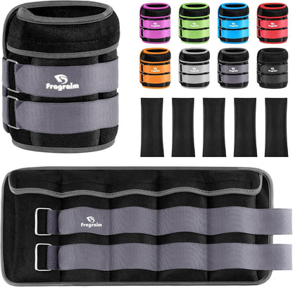 Adjustable Ankle Weights (1-20 lbs) with Removable Weights for Jogging, Gymnastics, Aerobics, and Physical Therapy