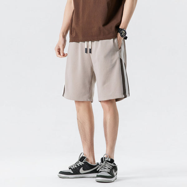 MEN'S AMERICAN SPORTS STRIPED COTTON SHORTS