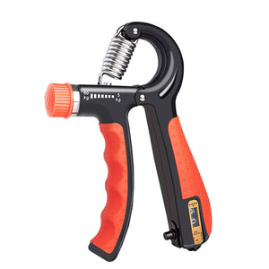 Adjustable counting gripper finger exerciser with black and red options