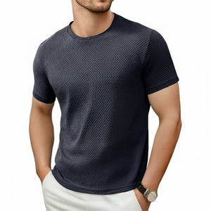 Men's casual short sleeve t-shirt in bone flower solid design available in multiple colors