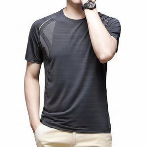 Men's ice-silk short-sleeve breathable summer T-shirt in various colors