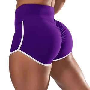 Plus size women high waist hip lifting workout shorts in various colors