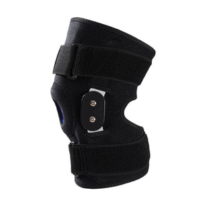 Black steel plate sports knee pads with patella support