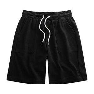 Men's cotton sports shorts with drawstring waist in various colors