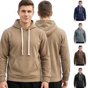 Men's casual loose fit hoodie available in multiple colors with pockets
