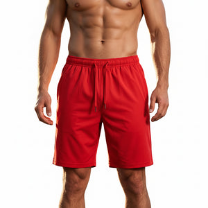 Men's quick dry athletic shorts with zipper pockets in various colors