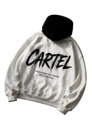 Super hooded sweatshirt available in black, white, yellow, and wine red colors