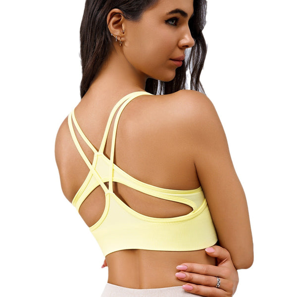 WOMEN'S MEDIUM-HIGH SUPPORT SPORTS BRA WITH PUSH-UP AND MOISTURE WICKING