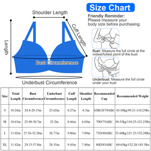 Women's deep V neck padded sports bra with removable pads in multiple colors