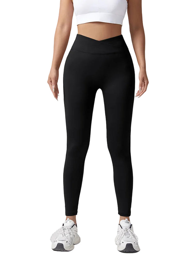 WOMEN'S V-WAIST ELASTIC SPORTS LEGGINGS