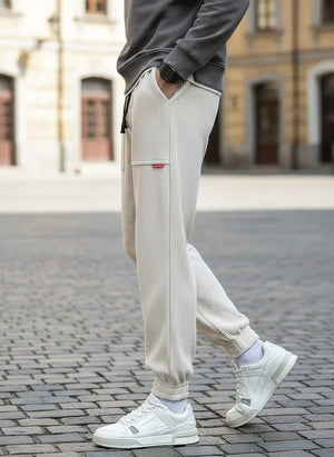 Men's elastic anti-wrinkle casual pants in tapered fit
