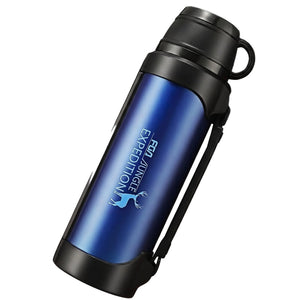 LARGE INSULATED STAINLESS STEEL WATER BOTTLE WITH HANDLE