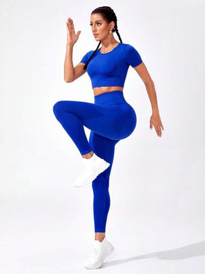 Women's nylon training workout sports suit in various colors