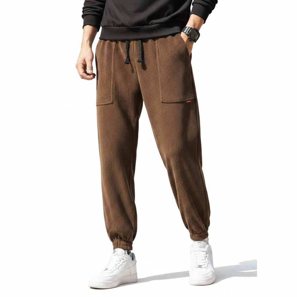 Men's high elasticity anti-wrinkle casual pants in tapered fit