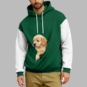 Men's retro color-block long-sleeve hoodie in various colors