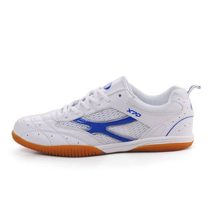 Table tennis training sports shoes in white blue and white red colors