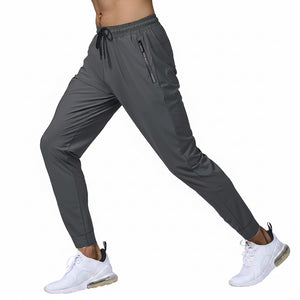 Men's jogging sports pants in black, gray, khaki, and blue colors