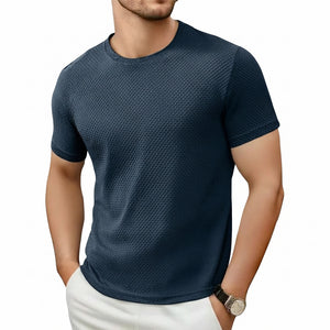 Men's casual short sleeve t-shirt in bone flower solid design available in multiple colors