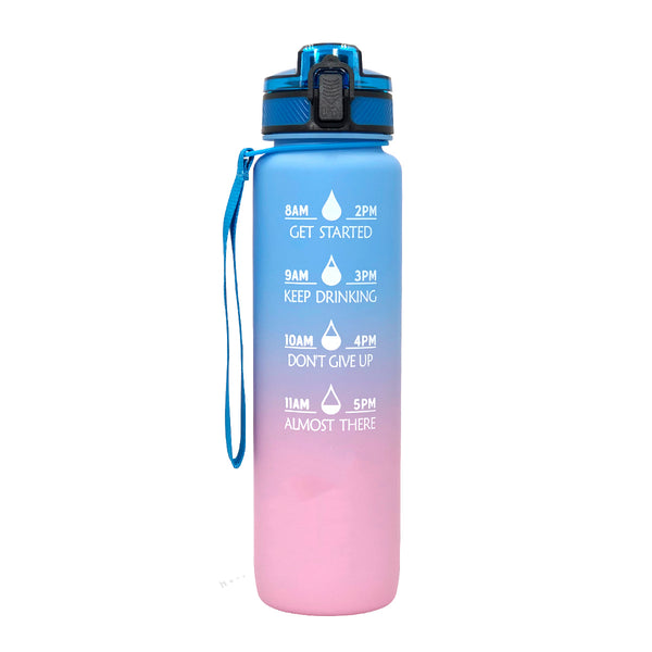 1000ML SPORTS WATER BOTTLE GRADIENT PLASTIC CUP
