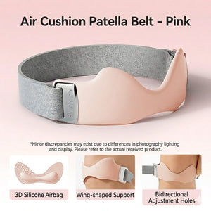 Silicone patella knee strap with 3D air cushion in black