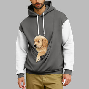 Men's retro color-block long-sleeve hoodie in various colors