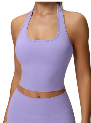 High-support racerback sports bra for women shown in multiple colors and sizes